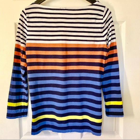 J. Crew Factory Color Block Striped Tee Size Small - Picture 3 of 8